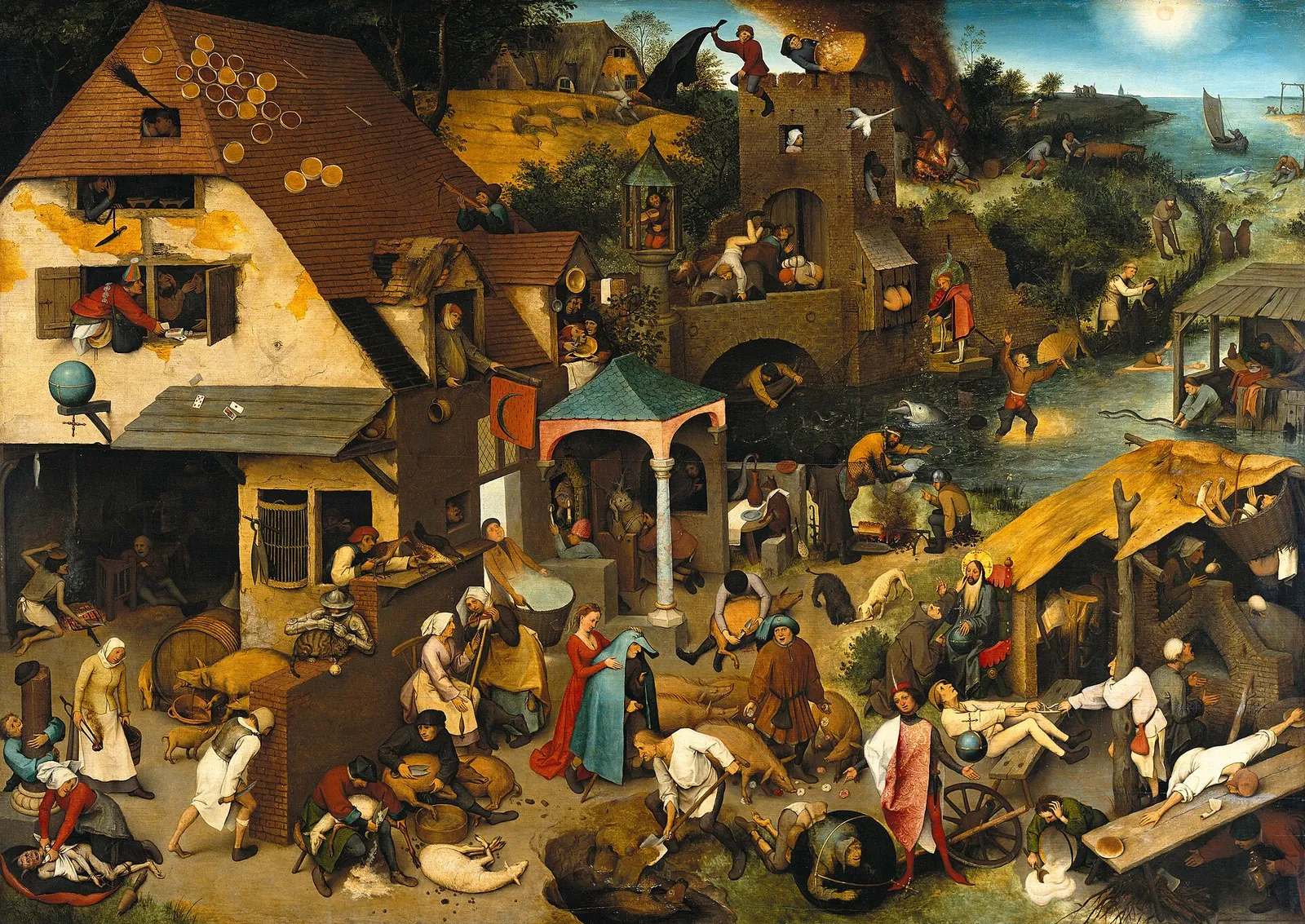 Felemenk Atasözleri — Yaşlı Pieter Bruegel, 1559