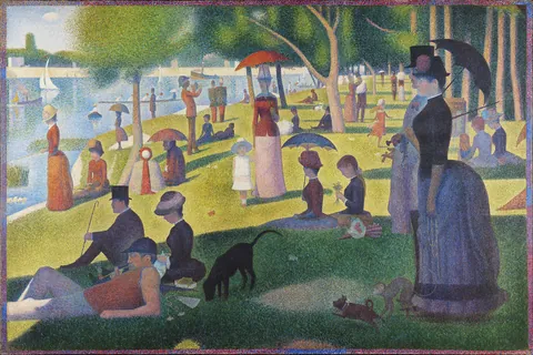Grande Jatte Adası’nda Bir Pazar Öğleden Sonrası — Georges Seurat, 1884–1886