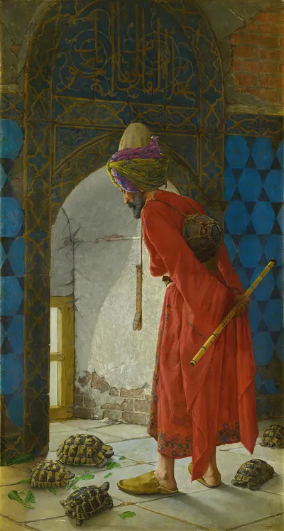 Kaplumbağa Terbiyecisi — Osman Hamdi Bey, 1906