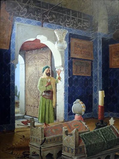 Şehzade Türbesinde Derviş — Osman Hamdi Bey, 1903