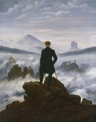 Sis Denizi Üzerindeki Gezgin — Caspar David Friedrich, y. 1818