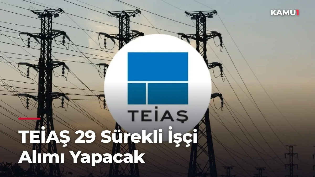 TEİAŞ 29 Sürekli İşçi Alımı Yapacak: Başvurular 21 Eylül’de Başlıyor