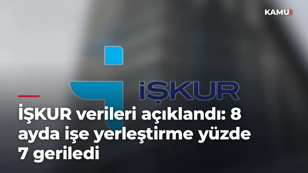 İŞKUR verileri açıklandı: 8 ayda işe yerleştirme yüzde 7 geriledi