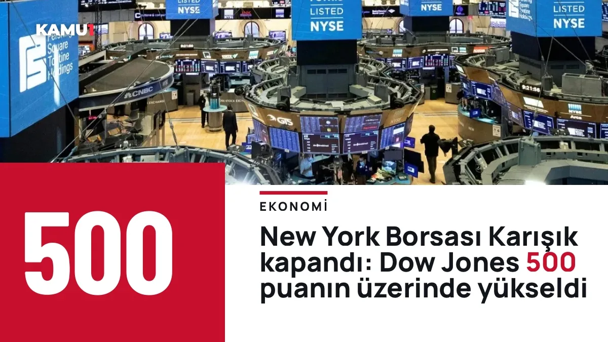 New York Borsası Karışık kapandı: Dow Jones 500 puanın üzerinde yükseldi