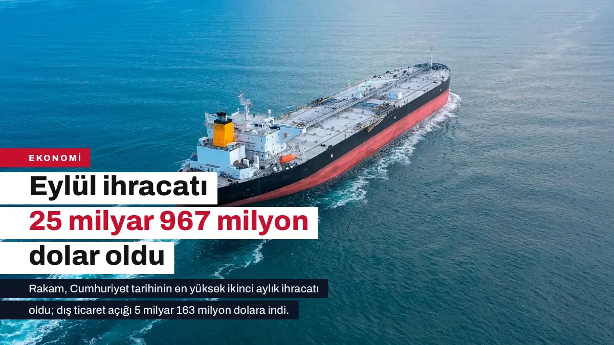 Eylül ihracatı 25 milyar 967 milyon dolar oldu