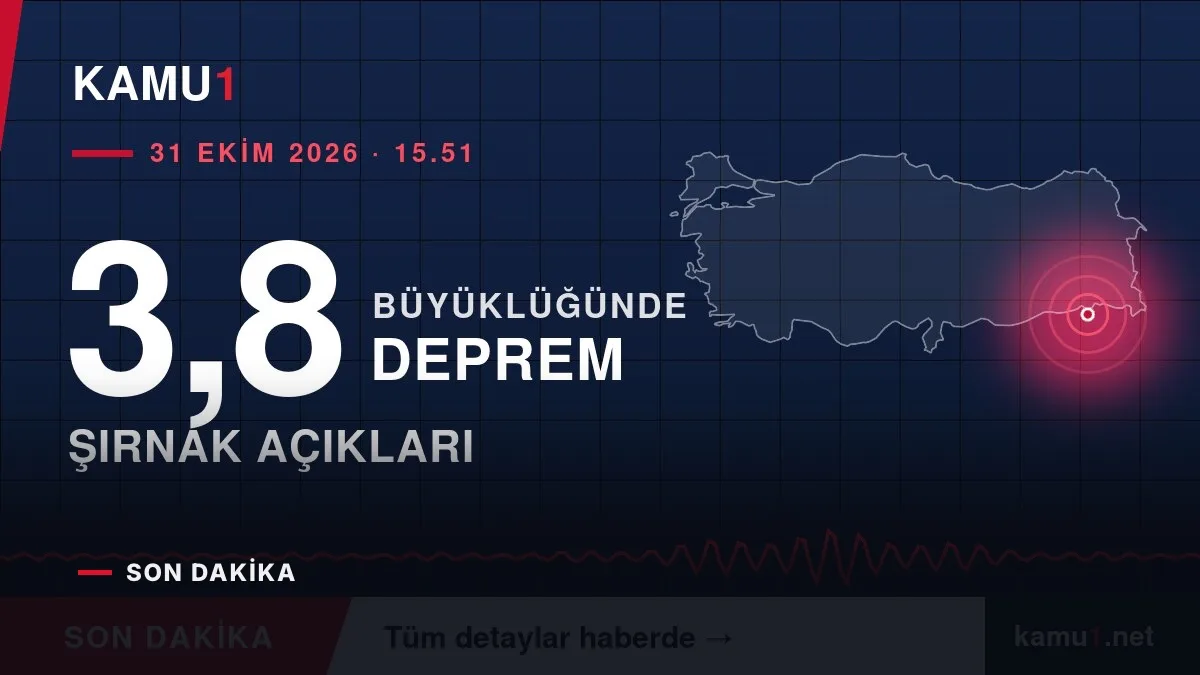 Şırnak açıklarında 3,8 büyüklüğünde deprem