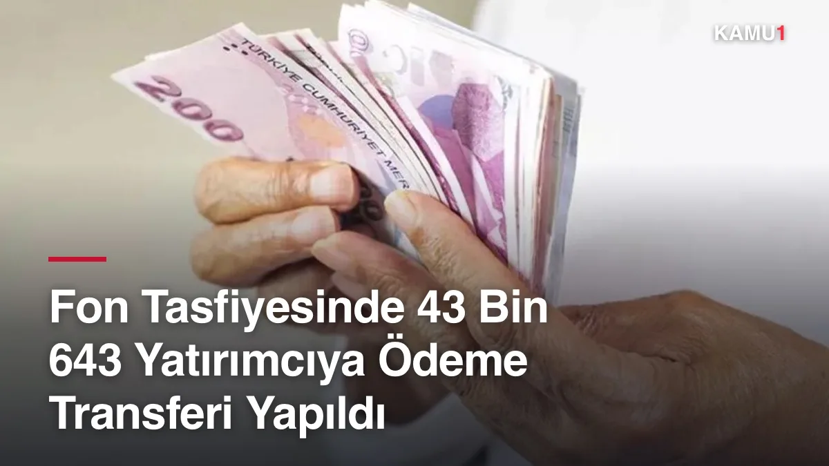 Fon tasfiyesi kapsamında yatırımcılara yapılan ödeme transferleri