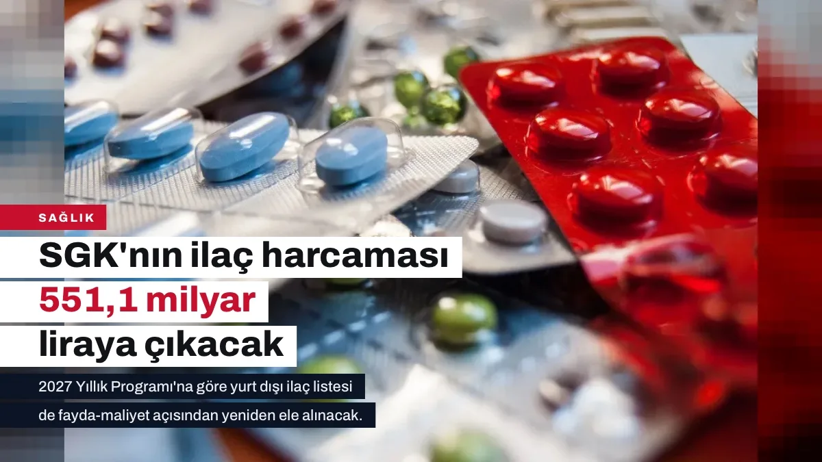 SGK'nın İlaç Harcaması İçin 551 Milyar Lira Tahmini