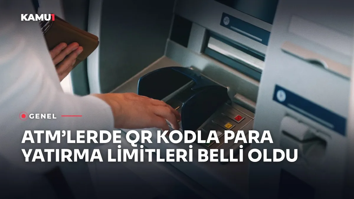 ATM ekranında QR kodla para yatırma işlemi