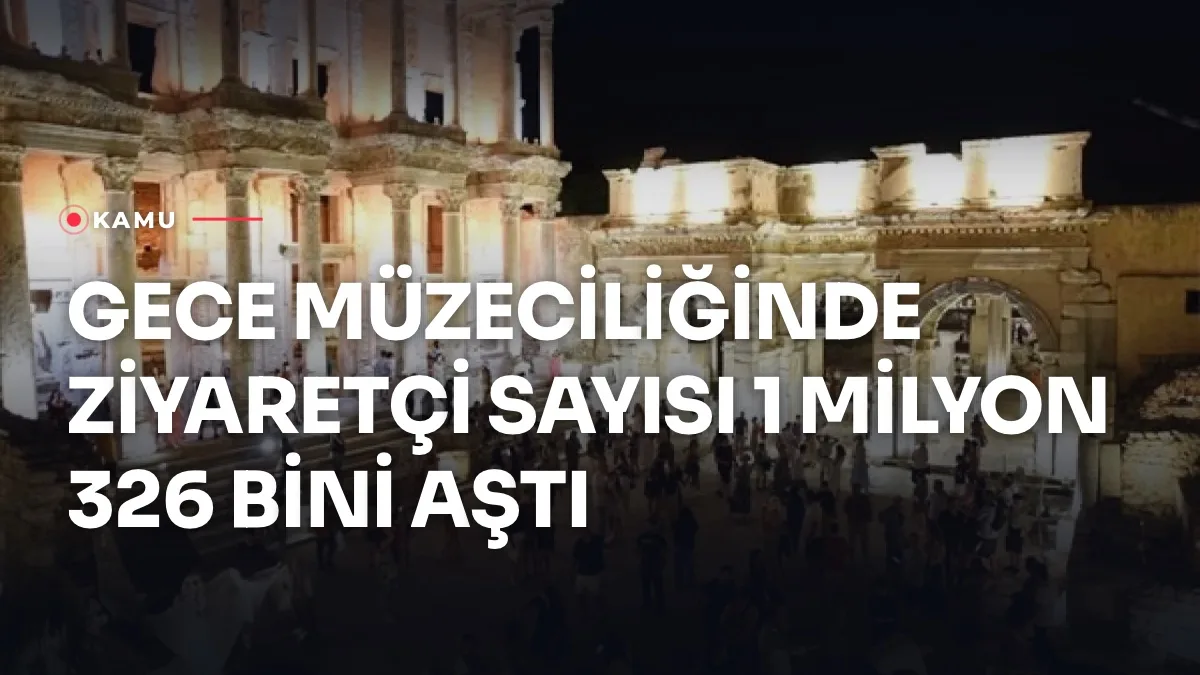 Gece aydınlatmasıyla ziyaret edilen tarihi ören yeri