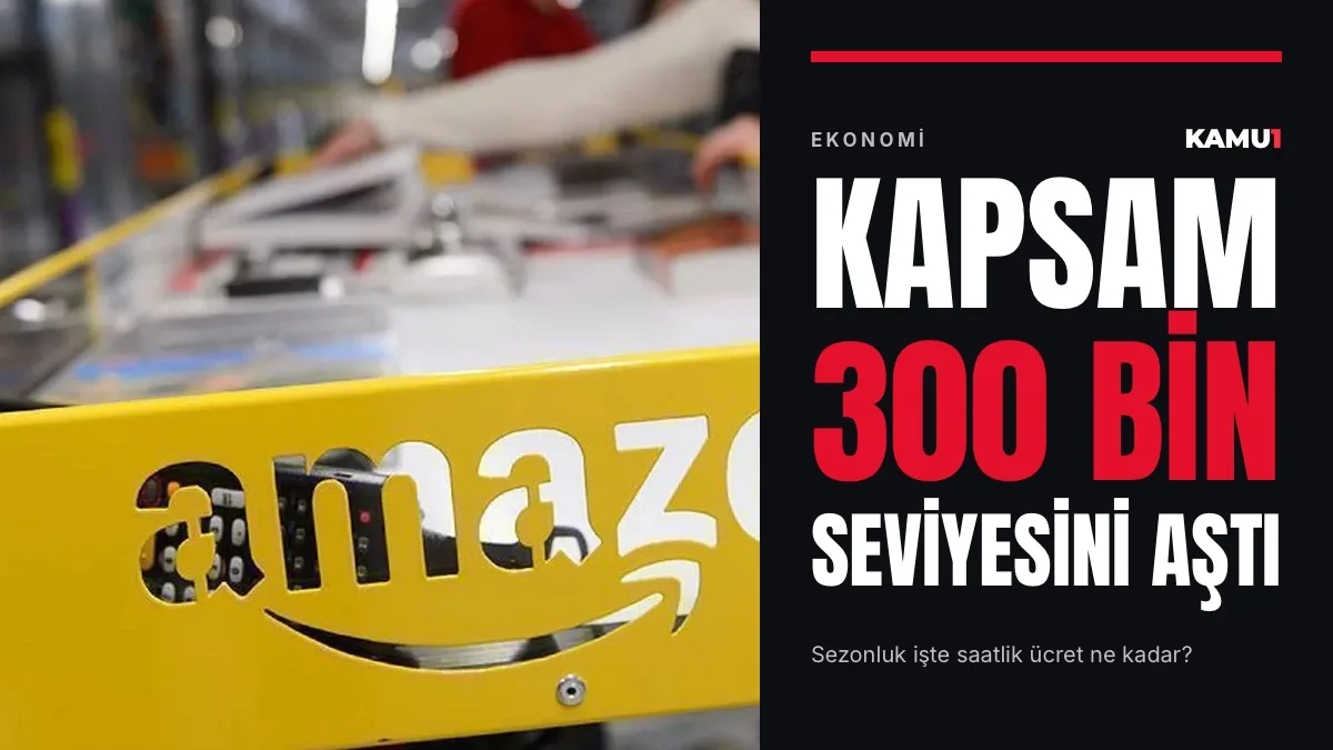 ABD’de e-ticaret deposunda sipariş hazırlayan çalışanları ve kolilerin işlendiği alanı gösteren temsili görsel