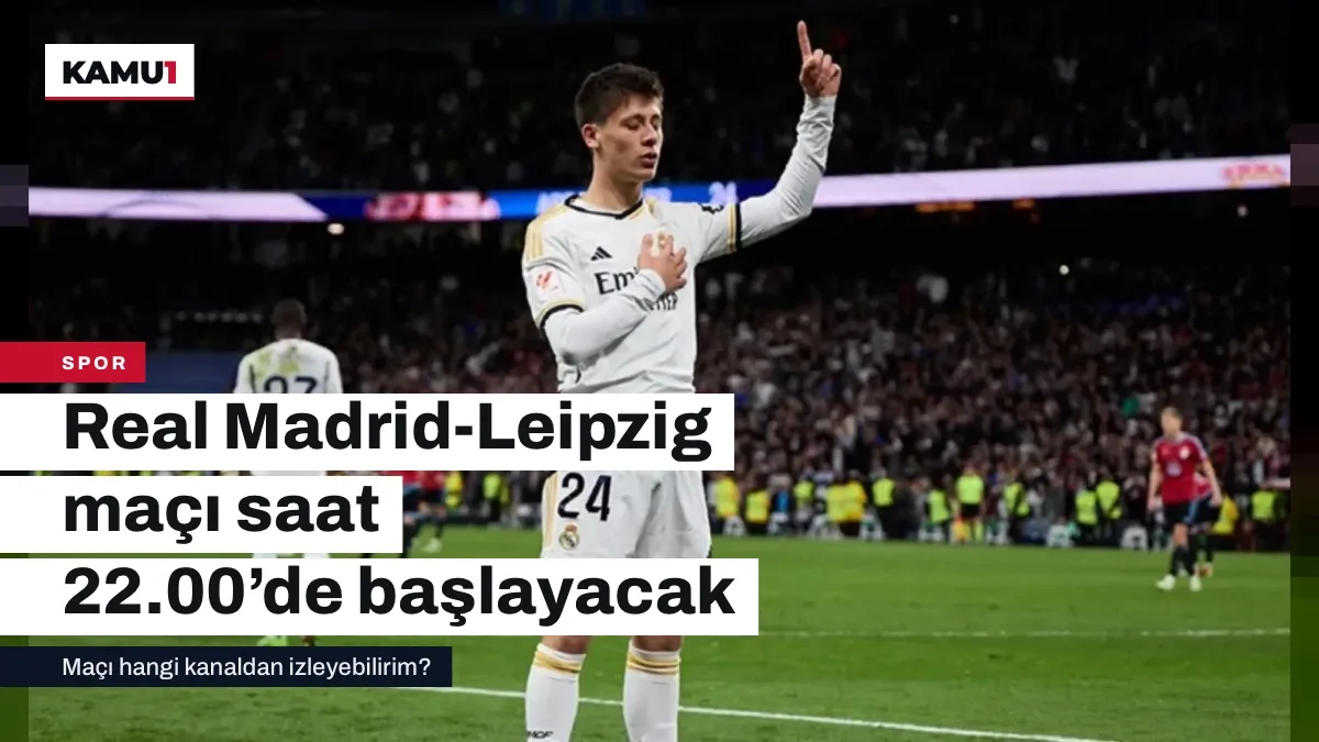 Real Madrid ile Leipzig arasındaki karşılaşmaya ev sahipliği yapacak Santiago Bernabeu Stadı'nın dışarıdan gece görünümü