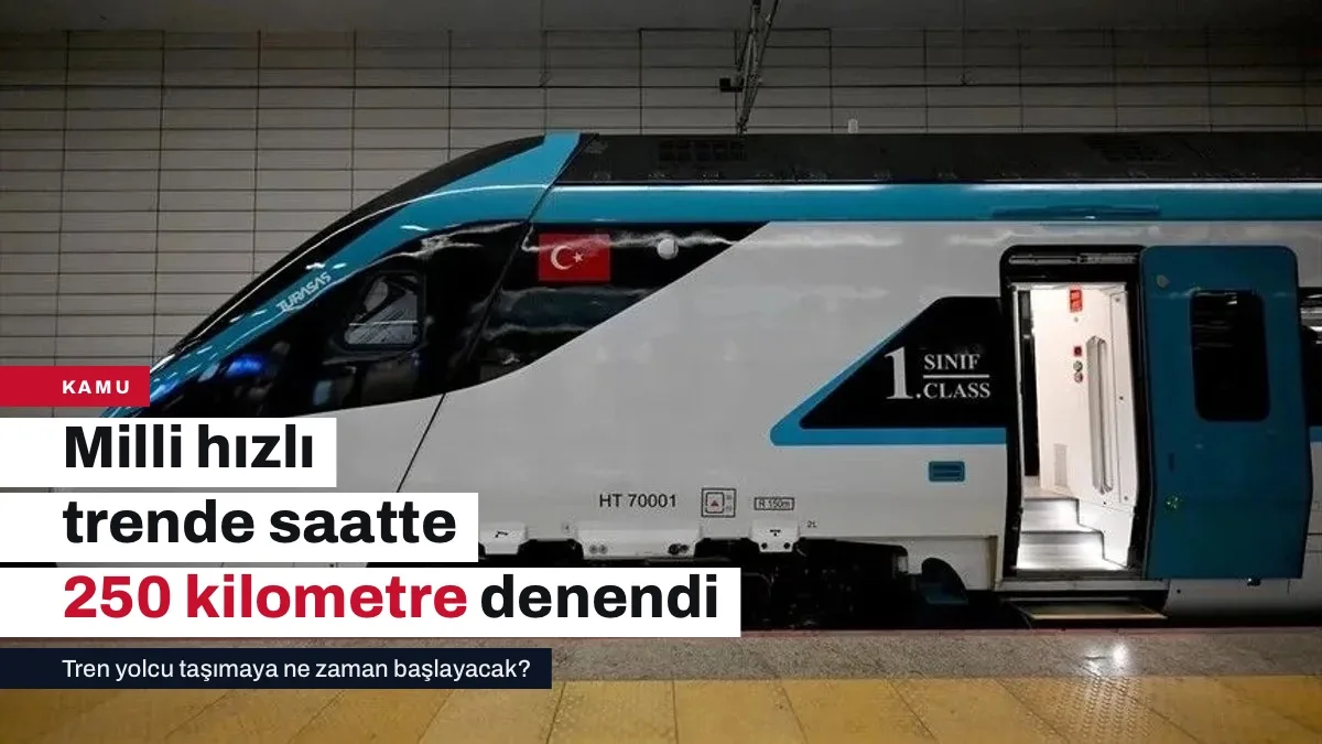 Milli hızlı trenle Ankara-Kırıkkale hattında saatte 250 kilometre hız denendi
