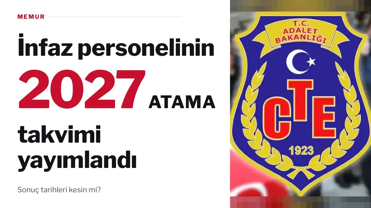 Cezaevi Personeli İçin Atama Takvimi Açıklandı