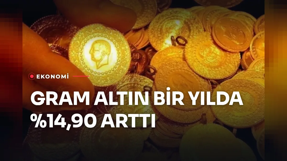 Gram altın bir yılda %14,90 arttı: 5.792,04 TL'den 6.655,28 TL'ye