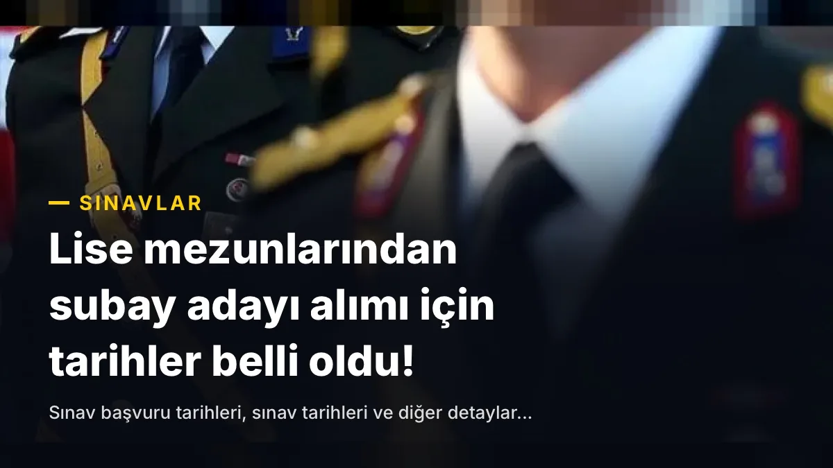 2027 MSÜ takvimi: başvuru 13 Ocak-10 Şubat, geç başvuru 16 Şubat, sınav 20 Mart, sonuç 15 Nisan 2027