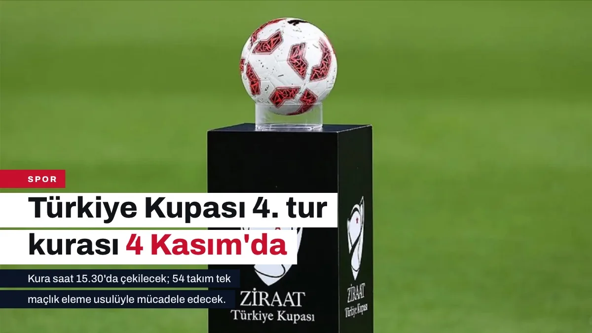 Türkiye Kupası 4. tur kurası 4 Kasım'da
