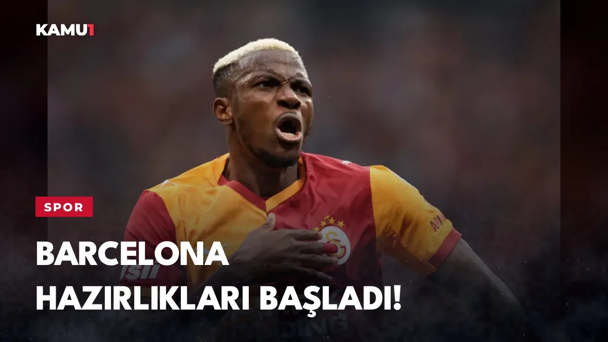 Galatasaray’da Barcelona hazırlığı başladı: Osimhen antrenmanda