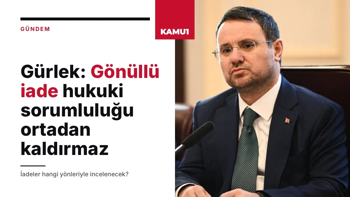 Bakan Gürlek: Fon soruşturmalarında gönüllü iade sorumluluğu kaldırmaz