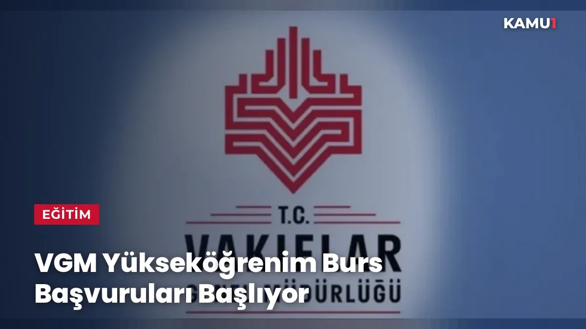 VGM yükseköğrenim burs başvurusu için bilgisayar ekranında başvuru formu