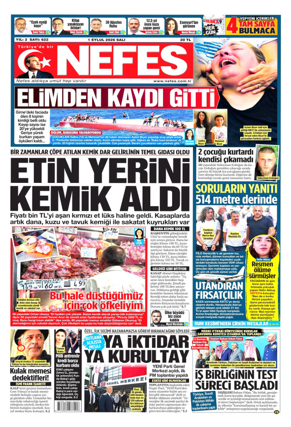 Nefes gazetesi ön sayfası