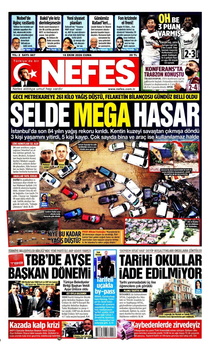 Nefes gazetesi ön sayfası