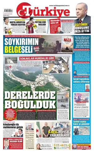 Türkiye gazetesi ön sayfası