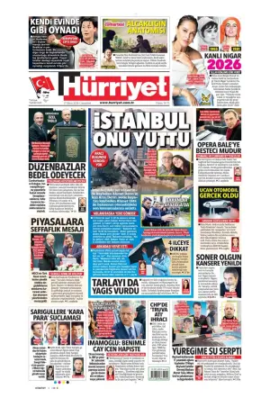 Hürriyet gazetesi ön sayfası