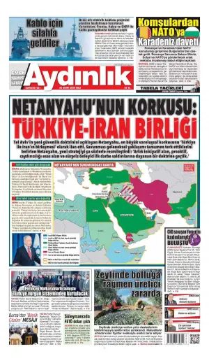 Aydınlık gazetesi ön sayfası