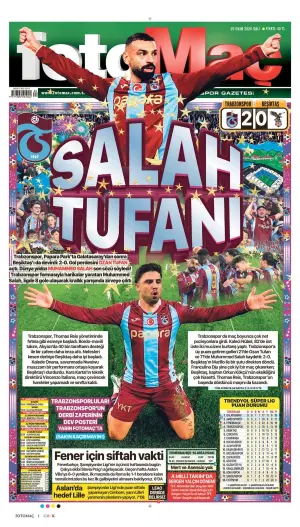 Fotomaç gazetesi ön sayfası