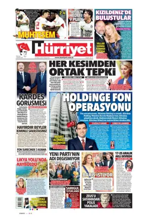 Hürriyet gazetesi ön sayfası
