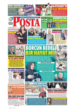 Posta gazetesi ön sayfası