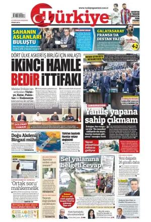 Türkiye gazetesi ön sayfası