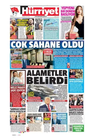 Hürriyet gazetesi ön sayfası
