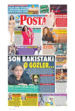 Posta gazetesi ön sayfası