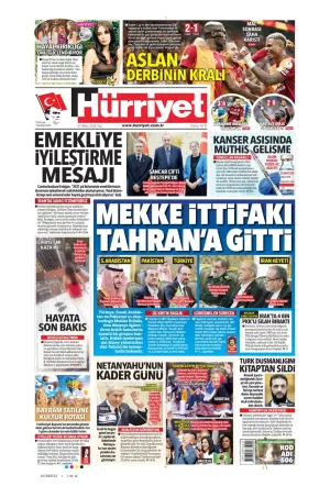 Hürriyet gazetesi ön sayfası