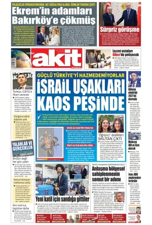 Yeni Akit gazetesi ön sayfası