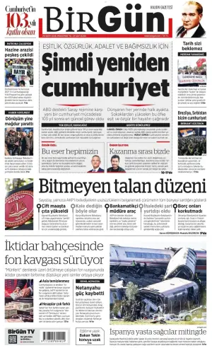 Birgün gazetesi ön sayfası