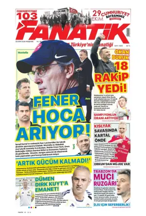 Fanatik gazetesi ön sayfası