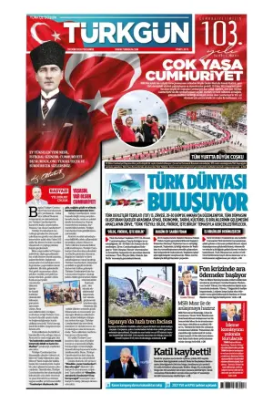 Türkgün gazetesi ön sayfası