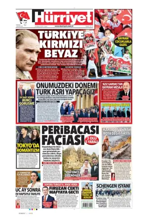 Hürriyet gazetesi ön sayfası