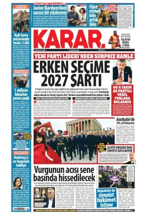 Karar gazetesi ön sayfası