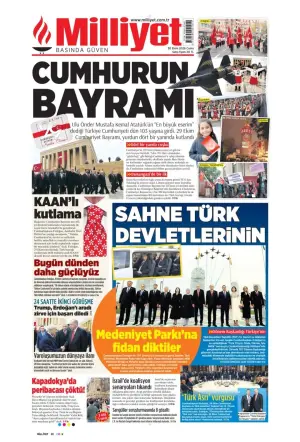 Milliyet gazetesi ön sayfası