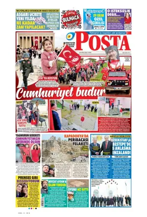 Posta gazetesi ön sayfası