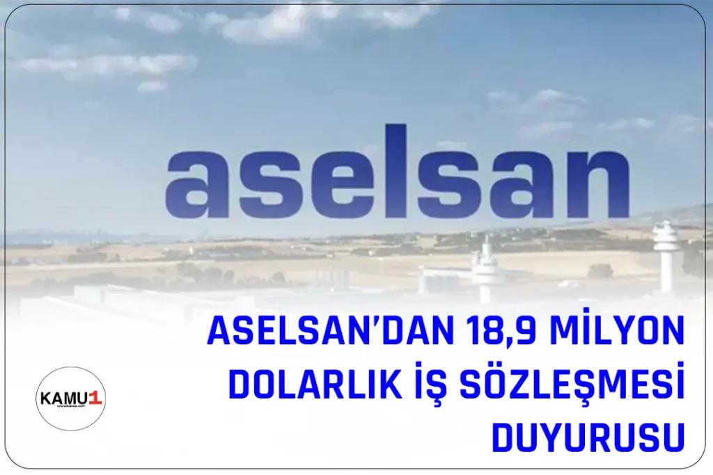 ASELSAN, Kamuyu Aydınlatma Platformu'nda yaptığı açıklamayla uluslararası büyük bir tersane için savunma sistemlerini içeren 18 milyon 872 bin 400 dolar değerinde bir yurt dışı satış sözleşmesi imzaladığını duyurdu.