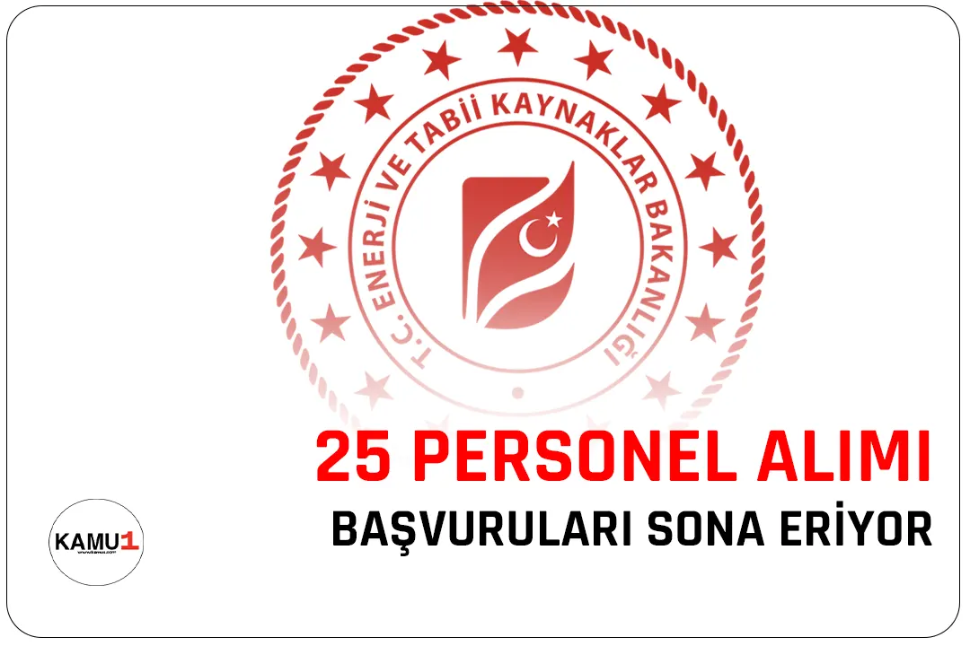 Enerji ve Tabii Kaynaklar Bakanlığı, merkez teşkilatında (Ankara) istihdam edilmek üzere 25 sözleşmeli personel alacak. Başvurular 01.03.2023 tarihinde saat 9.30'da başlamıştı, 15.03.2023 tarihinde saat 23.59'da sona eriyor.