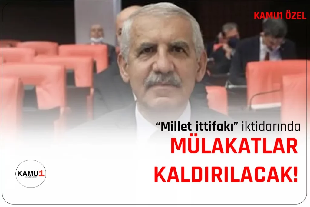 İYİ Parti'nin memur ve sendika kökenli milletvekillerinden Konya Milletvekili Fahrettin Yokuş , kamu personeli alımları ve görevde yükselme sürecinde gerçekleştirilen mülakatlara ilişkin değerlendirmelerde bulundu. Yokuş, Kamu1'e yaptığı özel açıklamada millet ittifakının iktidarında kamuya alımlarda TRT'ye spiker alımı vb. durumlar hariç mülakatların kaldırılacağını , hak edenin hak ettiği puanla hak ettiği işe yerleştirileceğini söyledi.