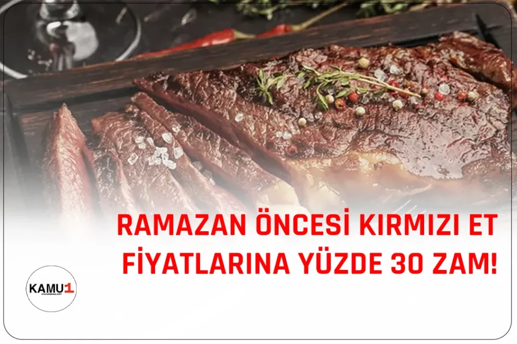 Ramazan ayına yaklaşırken, Türkiye'de kırmızı et fiyatları son bir ayda yaklaşık yüzde 30 arttı. Bazı bölgelerde dana karkas kesim fiyatları 180 TL'yi aşarken, ortalama olarak 175 TL'ye kadar çıktı. Bu fiyat artışının ardından kıyma fiyatları da 300 TL'ye yaklaştı.