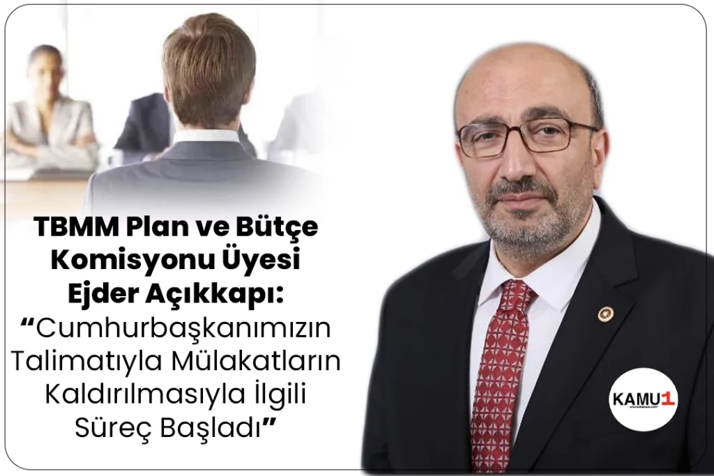 Açıkkapı: Cumhurbaşkanımızın Talimatıyla Mülakatların Kaldırılmasıyla İlgili Süreç Başladı.AK Parti'nin seçim vaatleri arasında yer alan mülakatların kaldırılmasıyla ilgili süreç başladı.
