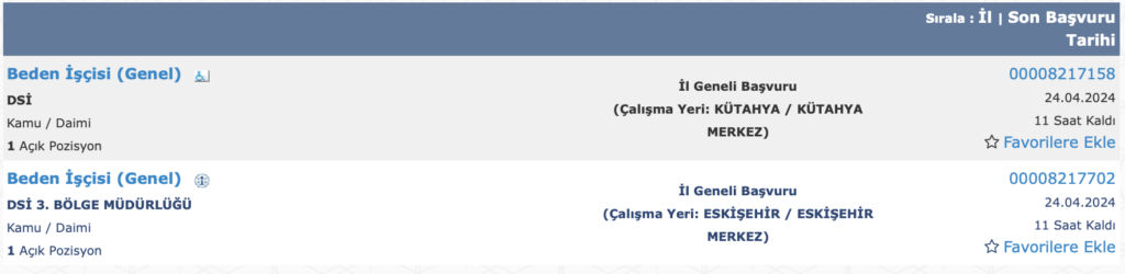 dsi işçi alımı